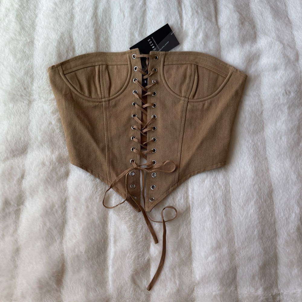 NWT Lioness Lace-Up Corset Top